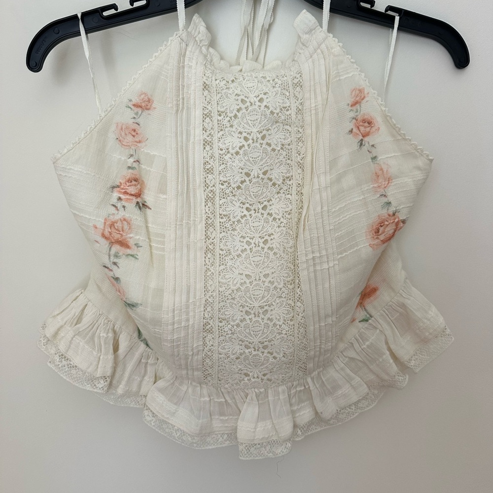 NWT LoveShackfancy Galina Halter Top Size L